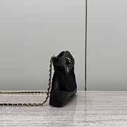 Chanel Nano 31 Bag Black Suede Leather 20.5x17.5cm - 5