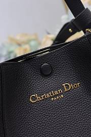 Dior Medium Signature Bucket Bag Black 24x23x14cm - 6