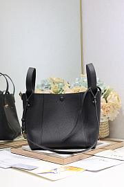 Dior Medium Signature Bucket Bag Black 24x23x14cm - 5