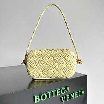 Bottega Veneta Knot Minaudiere On Strap Yellow 20x12x5.5cm