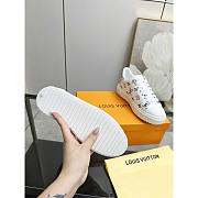 Louis Vuitton LV Blue Logo Trainer Sneaker White - 5
