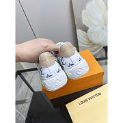 Louis Vuitton LV Blue Logo Trainer Sneaker White - 2