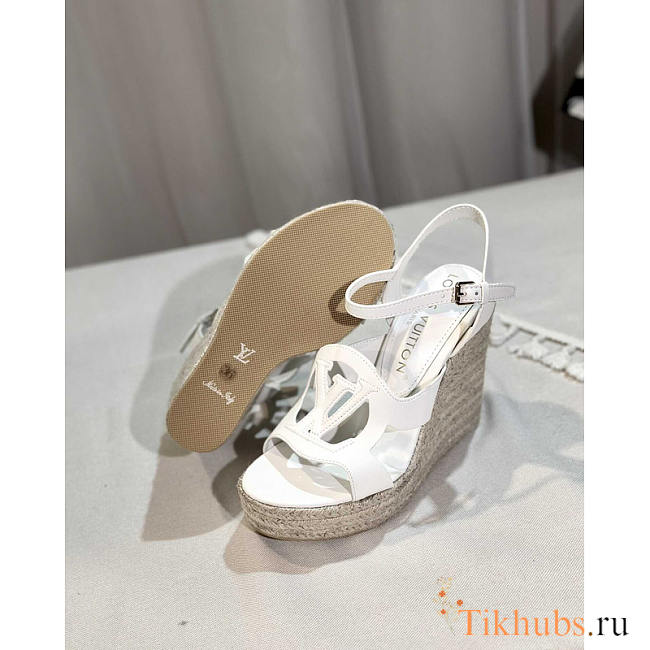 Louis Vuitton LV Isola Wedge Sandal White - 1