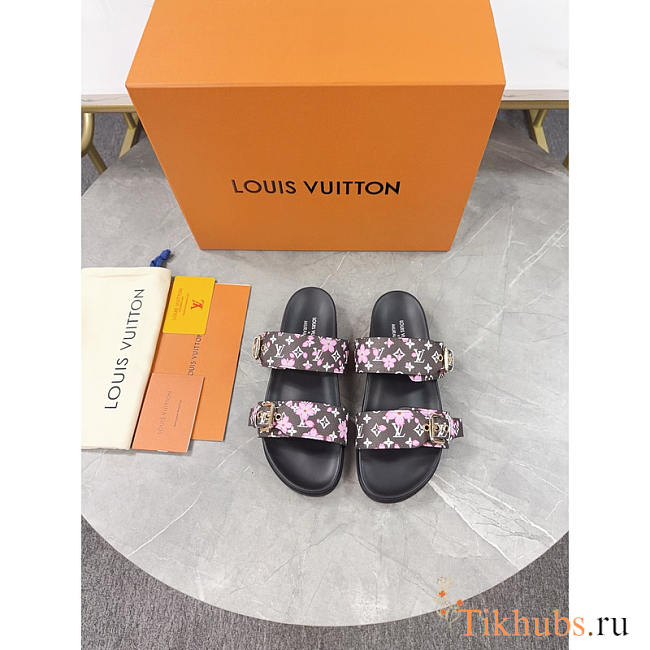Louis Vuitton LV Bom Dia Flat Comfort Mule Sakura Brown - 1