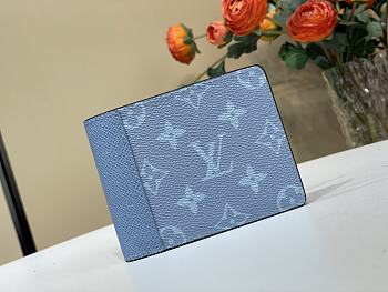 Louis Vuitton LV Multiple Wallet Blue 11.5x9x1.5cm
