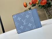 Louis Vuitton LV Multiple Wallet Blue 11.5x9x1.5cm - 4