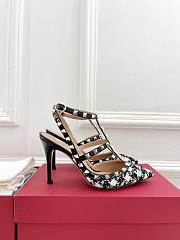 Valentino Rockstud Pumps Fabric Heel 10cm - 2