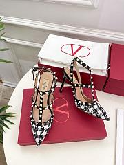 Valentino Rockstud Pumps Fabric Heel 10cm - 3