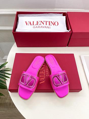 Valentino Fuchsia Pink Slides