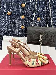 Valentino Vlogo Cherryfic 80mm Back Strap Pumps - 5