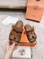 Hermes Chypre Dark Brown Sandal - 5