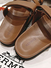 Hermes Chypre Dark Brown Sandal - 4