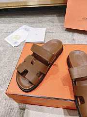 Hermes Chypre Dark Brown Sandal - 3