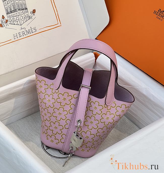 Hermes Picotin Lock 14 Mini Handbag Pink 14cm - 1