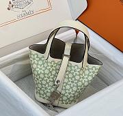 Hermes Picotin Lock 14 Mini Handbag Green Silver 14cm - 1