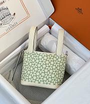 Hermes Picotin Lock 14 Mini Handbag Green Silver 14cm - 2