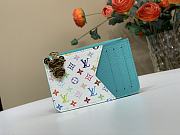 Louis Vuitton LV x TM Romy Card Holder Blue 12x8cm - 1