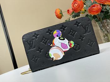 Louis Vuitton LV × TM Zippy Wallet Black 19.5x10.5x2.5cm