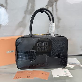 Miu Miu Leather Patchwork Top-handle Bag 34x23x12cm
