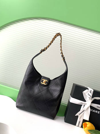 Chanel Small Hobo Bag Black 27x23x21cm