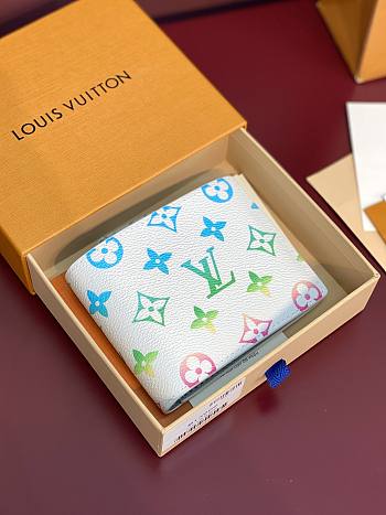 Louis Vuitton LV Multiple Wallet White 11.5x9x1.5cm