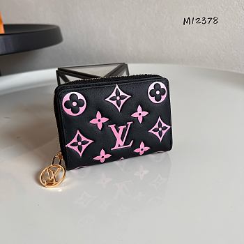 Louis Vuitton LV Lou Wallet Black/Pink 11.5x8.5x2.2cm