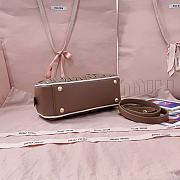 Miu Miu Arcadie Leather Bag Cognac/White 22x10.5x7.5cm - 6