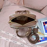 Miu Miu Arcadie Leather Bag Cognac/White 22x10.5x7.5cm - 3