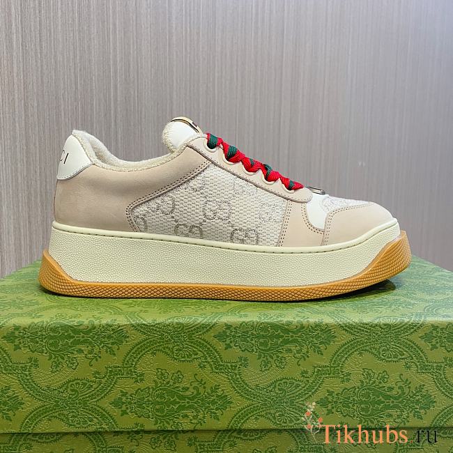 Gucci Screener GG Leather-trimmed Canvas Sneakers - 1