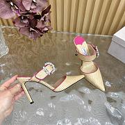 Jimmy Choo Exclusive Raffia Mules Natural 8.5cm - 3