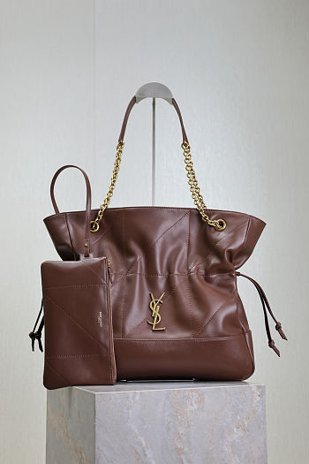 YSL Jamie 4.3 Pochon Bag Brown 35x35x10cm