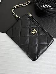 Chanel Clutch With Chain Mesh Lambskin Black 20x13x4.5cm - 5