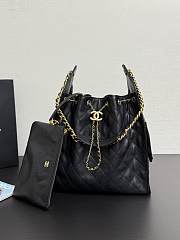 Chanel Medium 25C Hobo Bag Black Caviar Gold 40x30x15cm - 1