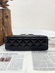 Chanel Kelly Bag Black Lambskin Silver 19x13x7cm - 5