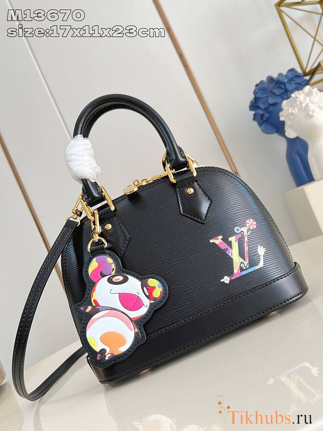 Louis Vuitton Alma BB LV x TM Black Bag 23.5x17.5x11.5cm - 1