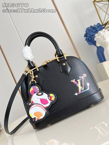 Louis Vuitton Alma BB LV x TM Black Bag 23.5x17.5x11.5cm