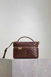YSL Gaby Mini Vanity Bag Brown 18x11x6.5cm - 1