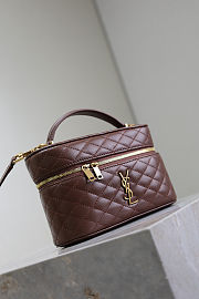 YSL Gaby Mini Vanity Bag Brown 18x11x6.5cm - 4