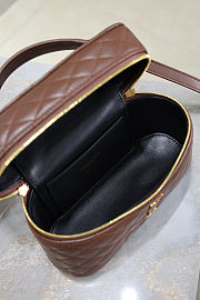 YSL Gaby Mini Vanity Bag Brown 18x11x6.5cm - 2