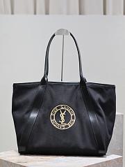 YSL Rive Gauche Canvas Tote Bag Black 40-60×30×20cm - 1