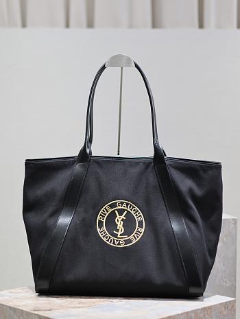 YSL Rive Gauche Canvas Tote Bag Black 40-60×30×20cm