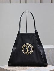 YSL Rive Gauche Canvas Tote Bag Black 40-60×30×20cm - 6