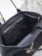 YSL Rive Gauche Canvas Tote Bag Black 40-60×30×20cm - 3