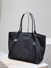 YSL Rive Gauche Canvas Tote Bag Black 40-60×30×20cm - 2