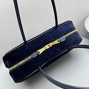 Miu Miu Beau Corduroy Top-handle Bag Blue 34x20x10cm - 5