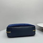 Miu Miu Beau Corduroy Top-handle Bag Blue 34x20x10cm - 3