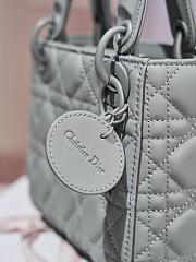 Dior Mini Lady Bag Grey Matte 17cm - 6