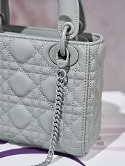Dior Mini Lady Bag Grey Matte 17cm - 2
