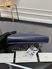 Chanel Nano 31 Bag Leather Navy Blue 20.5x17.5cm - 6