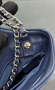 Chanel Nano 31 Bag Leather Navy Blue 20.5x17.5cm - 3